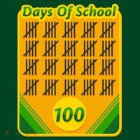 One Hundred Days Of School Crayons Button thumb 1