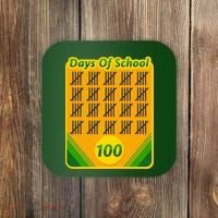One Hundred Days Of School Crayons Coaster thumb 0