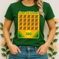 One Hundred Days Of School Crayons Women's T-Shirt thumb 2
