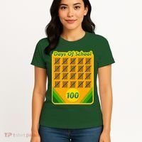 One Hundred Days Of School Crayons Women's T-Shirt thumb 4