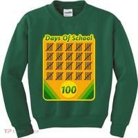 One Hundred Days Of School Crayons Kids Sweatshirt thumb 0