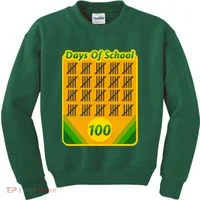 One Hundred Days Of School Crayons Kids Sweatshirt thumb 0