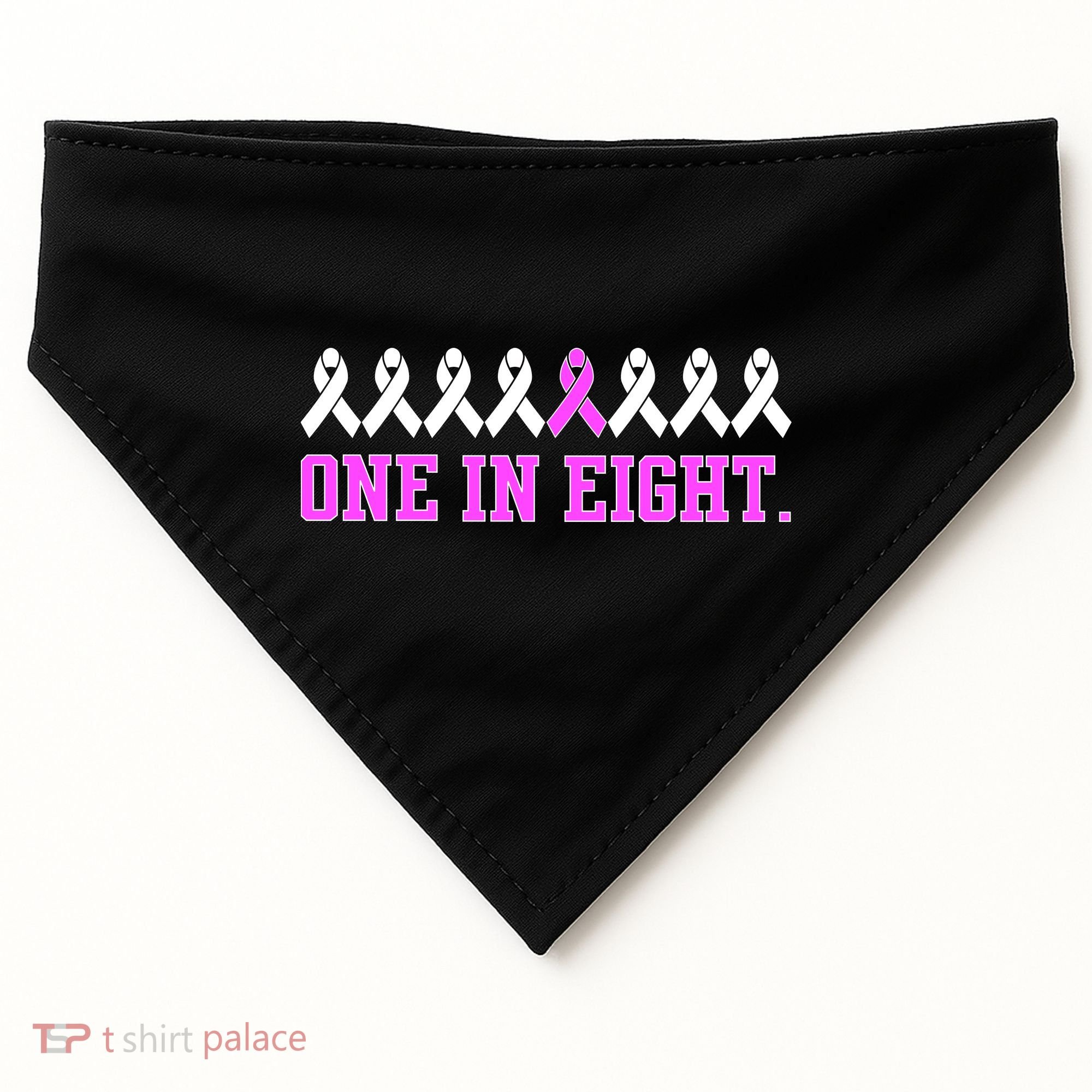 One In Eight Breast Cancer Awareness USA-Made Doggie Bandana