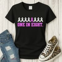 One In Eight Breast Cancer Awareness Women's T-Shirt thumb 3