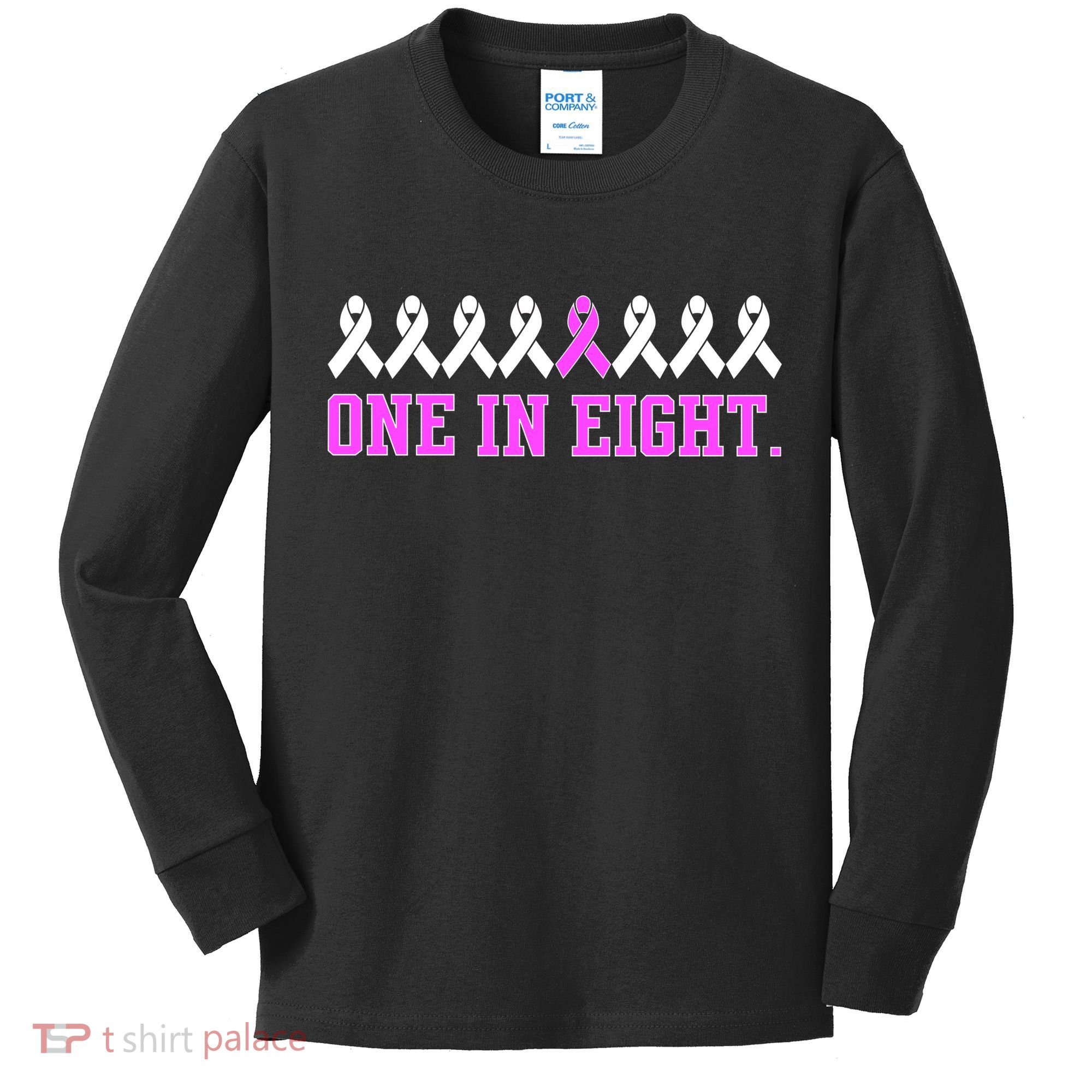 One In Eight Breast Cancer Awareness Kids Long Sleeve Shirt