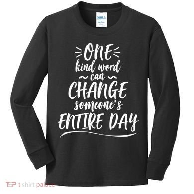 One Kind Word Anti Bullying Kids Long Sleeve Shirt