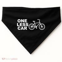 One Less Car Funny Cycling USA-Made Doggie Bandana thumb 0