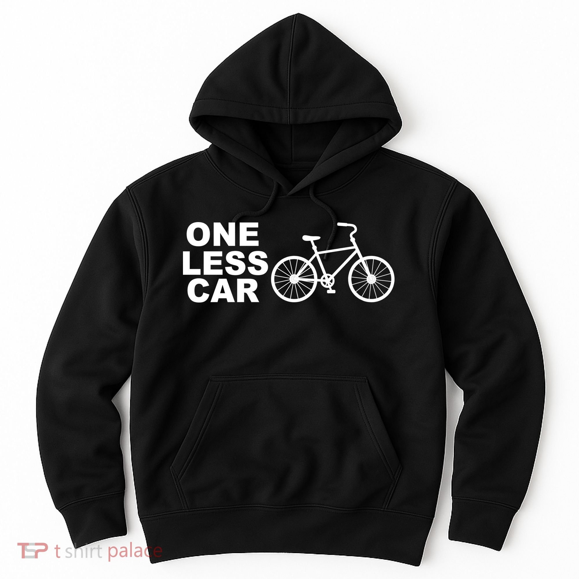 One Less Car Funny Cycling Hoodie