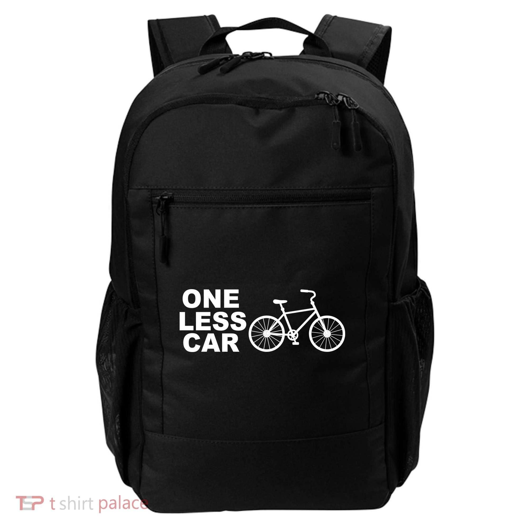 One Less Car Funny Cycling Backpack