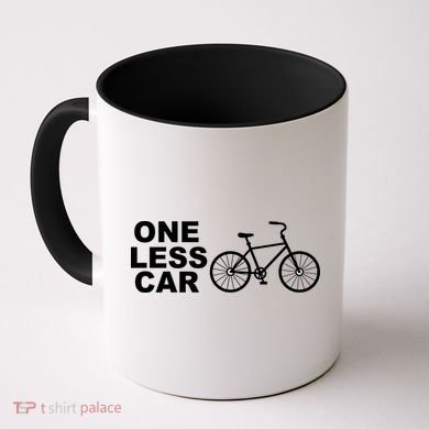One Less Car Funny Cycling Coffee Mug
