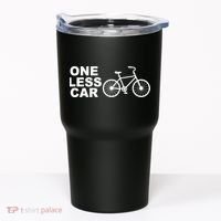 One Less Car Funny Cycling Tumbler thumb 0