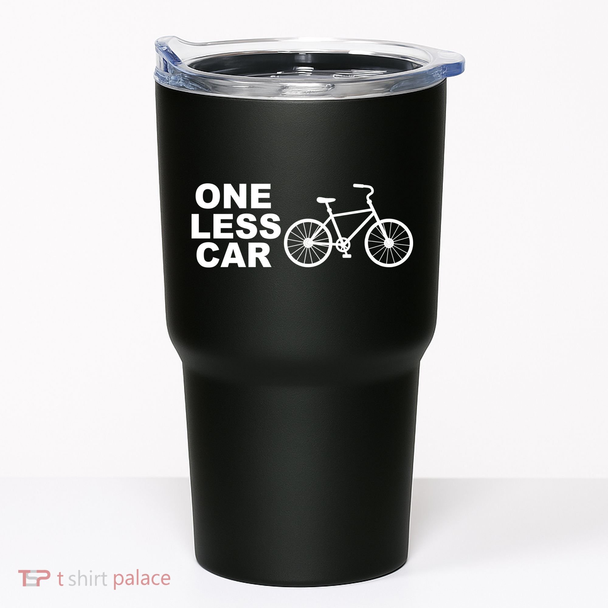 One Less Car Funny Cycling Tumbler