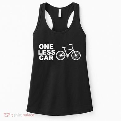 One Less Car Funny Cycling Women's Tank Top