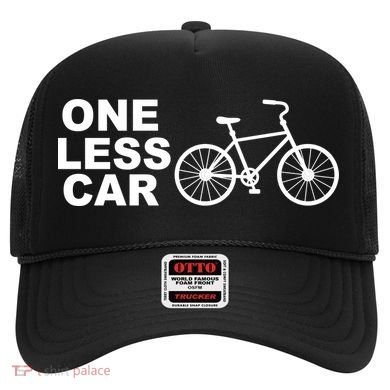 One Less Car Funny Cycling Hat