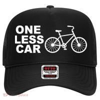One Less Car Funny Cycling Hat thumb 0