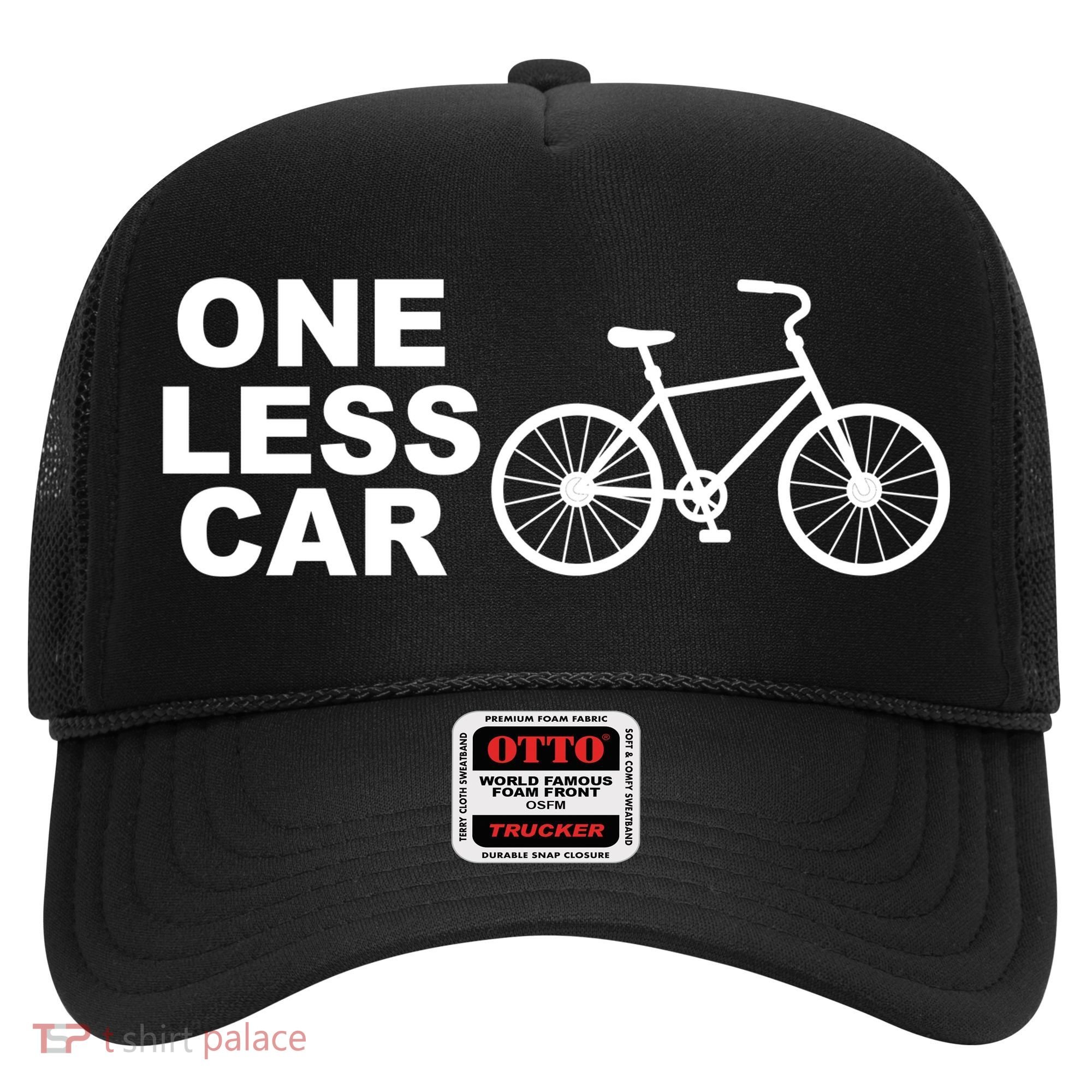 One Less Car Funny Cycling Hat