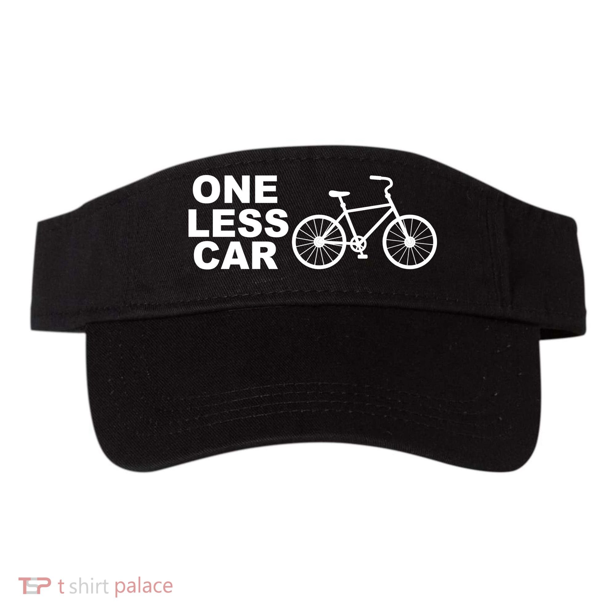One Less Car Funny Cycling Visor