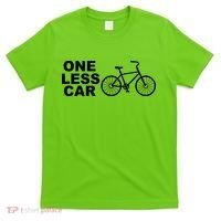 One Less Car Funny Cycling T-Shirt thumb 0