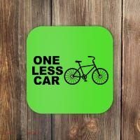 One Less Car Funny Cycling Coaster thumb 0