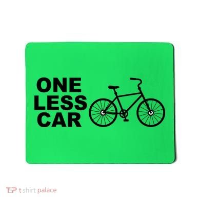 One Less Car Funny Cycling Mousepad