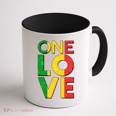 One Love African Colors Coffee Mug back