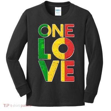 One Love African Colors Kids Long Sleeve Shirt