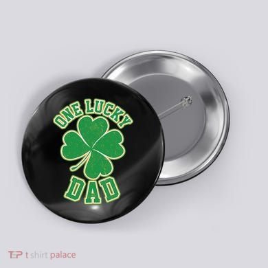 One Lucky Dad Button