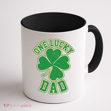 One Lucky Dad Coffee Mug back