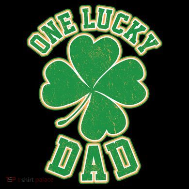 One Lucky Dad Tie-Dye Long Sleeve Shirt