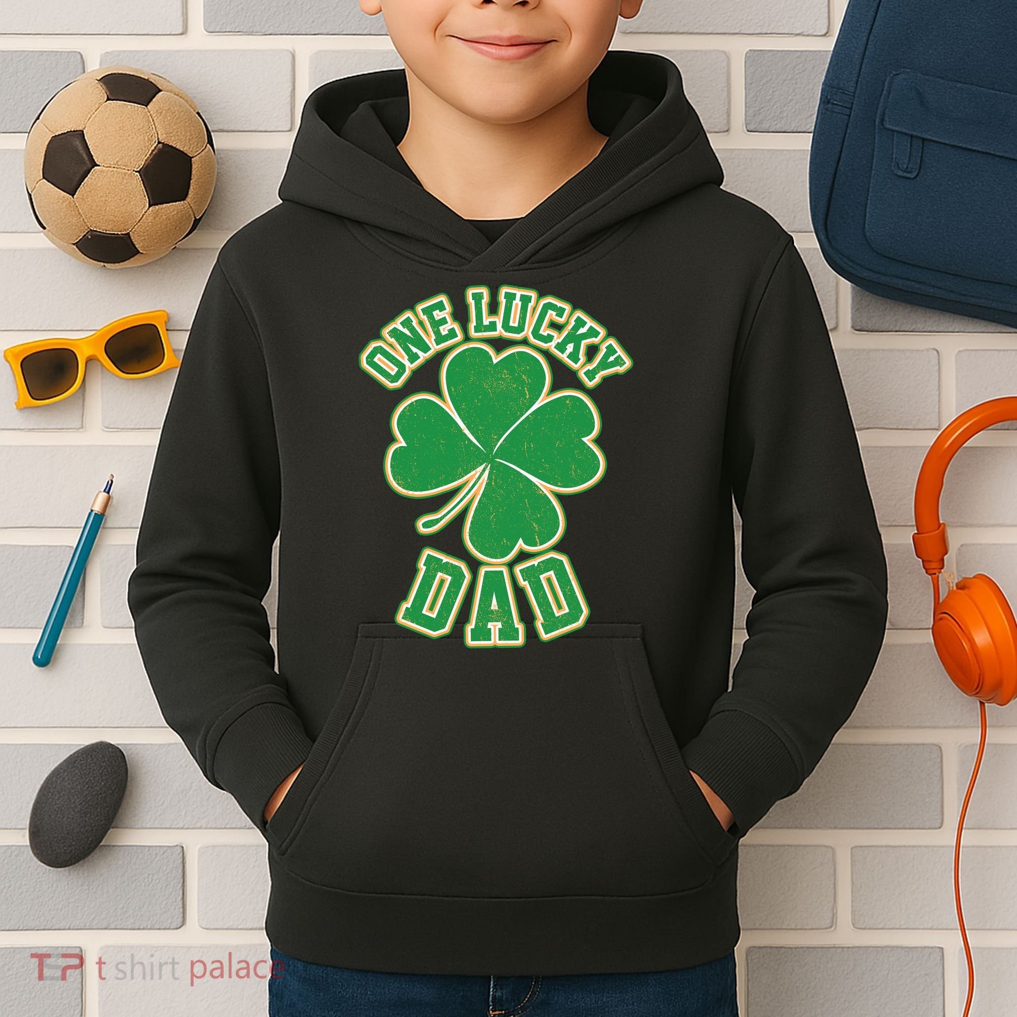 One Lucky Dad Kids Hoodie