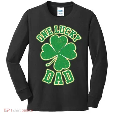 One Lucky Dad Kids Long Sleeve Shirt
