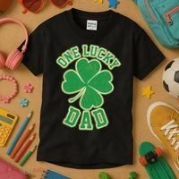 One Lucky Dad Kids T-Shirt thumb 3