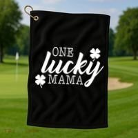 One Lucky Mama Golf Towel thumb 1
