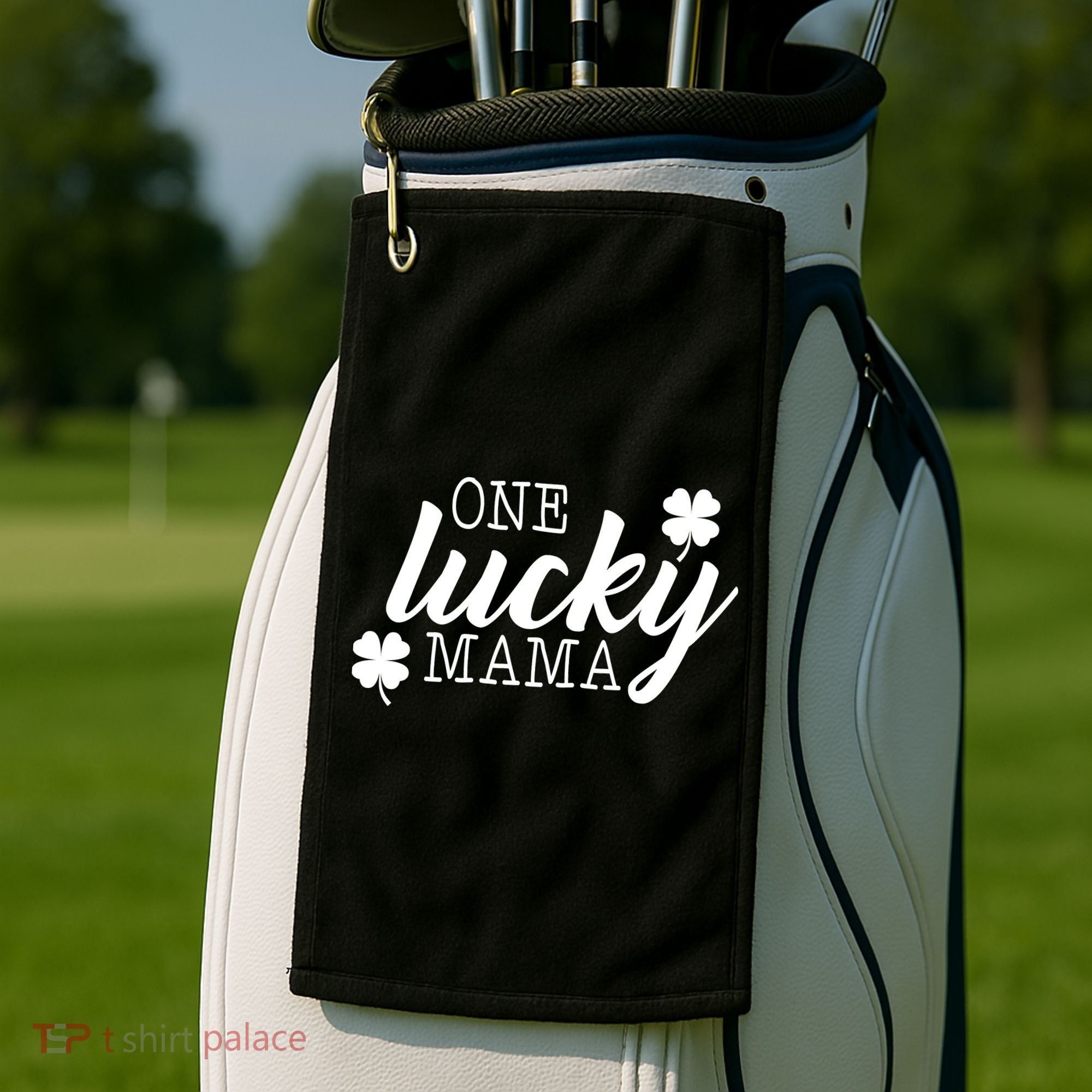 One Lucky Mama Golf Towel