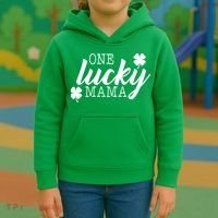 One Lucky Mama Kids Hoodie thumb 3