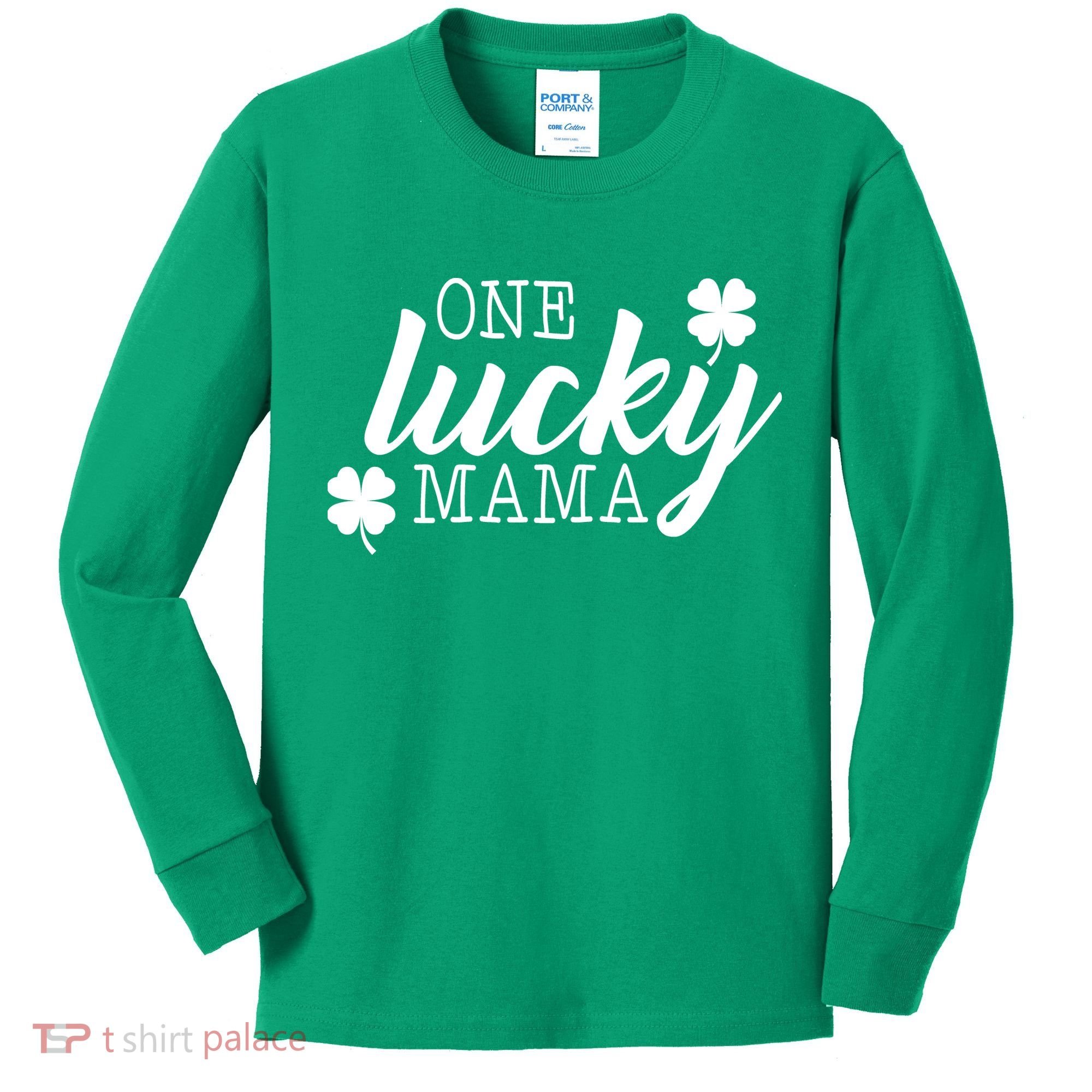 One Lucky Mama Kids Long Sleeve Shirt
