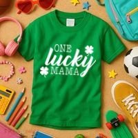 One Lucky Mama Kids T-Shirt thumb 3