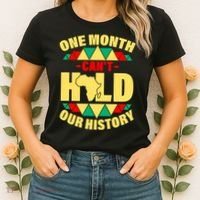 One Month Can't Hold Our History Africa Pride Women's T-Shirt thumb 2