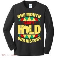 One Month Can't Hold Our History Africa Pride Kids Long Sleeve Shirt thumb 0