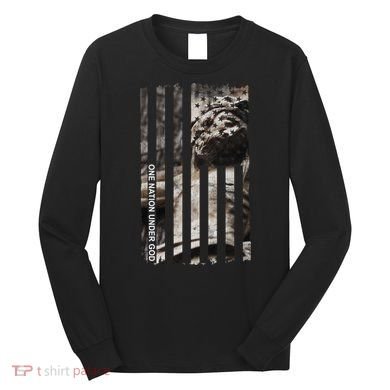 One Nation Under God American Jesus Flag Long Sleeve Shirt