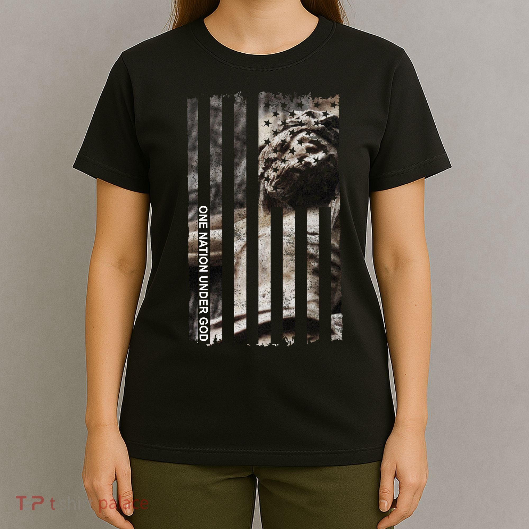 One Nation Under God American Jesus Flag T-Shirt