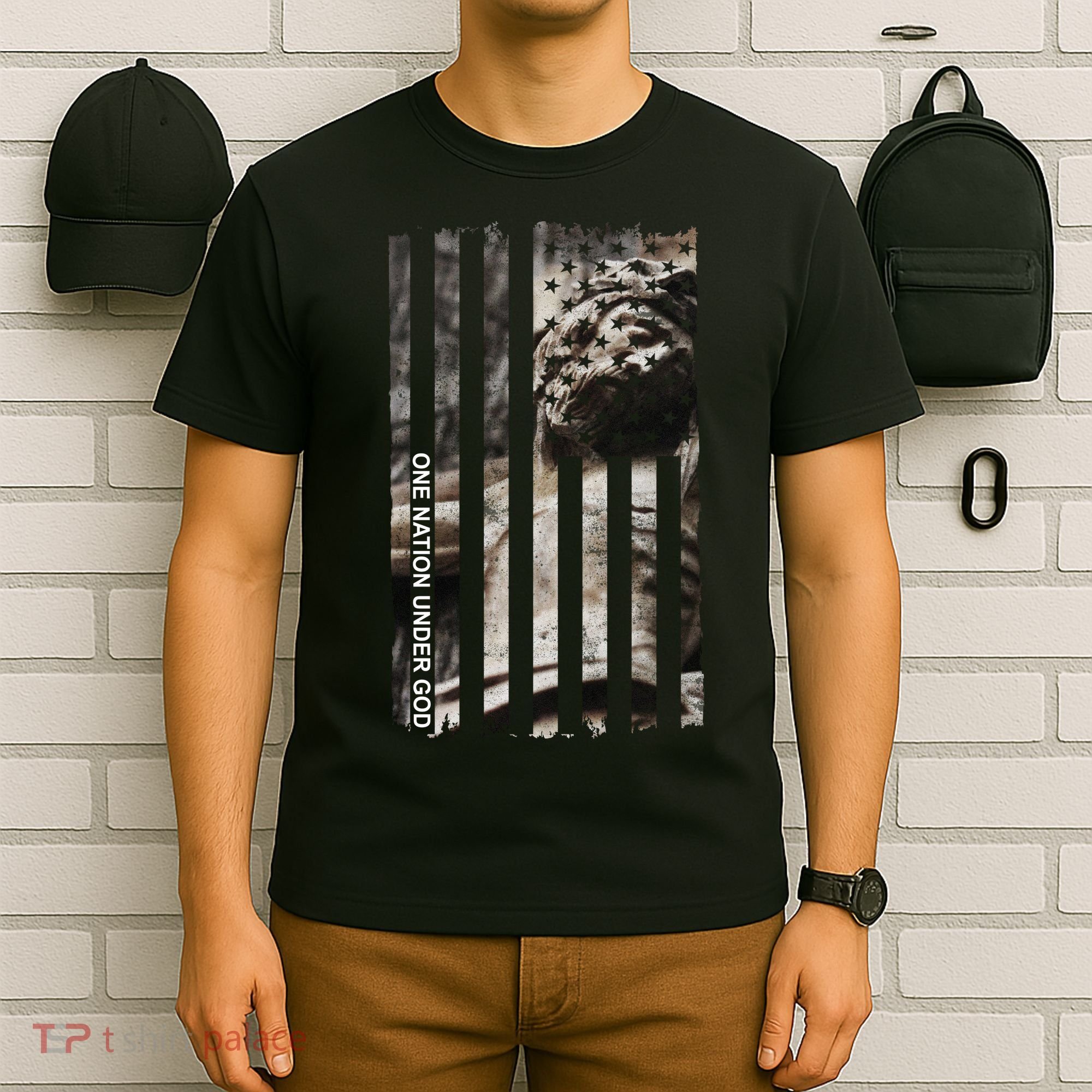 One Nation Under God American Jesus Flag T-Shirt