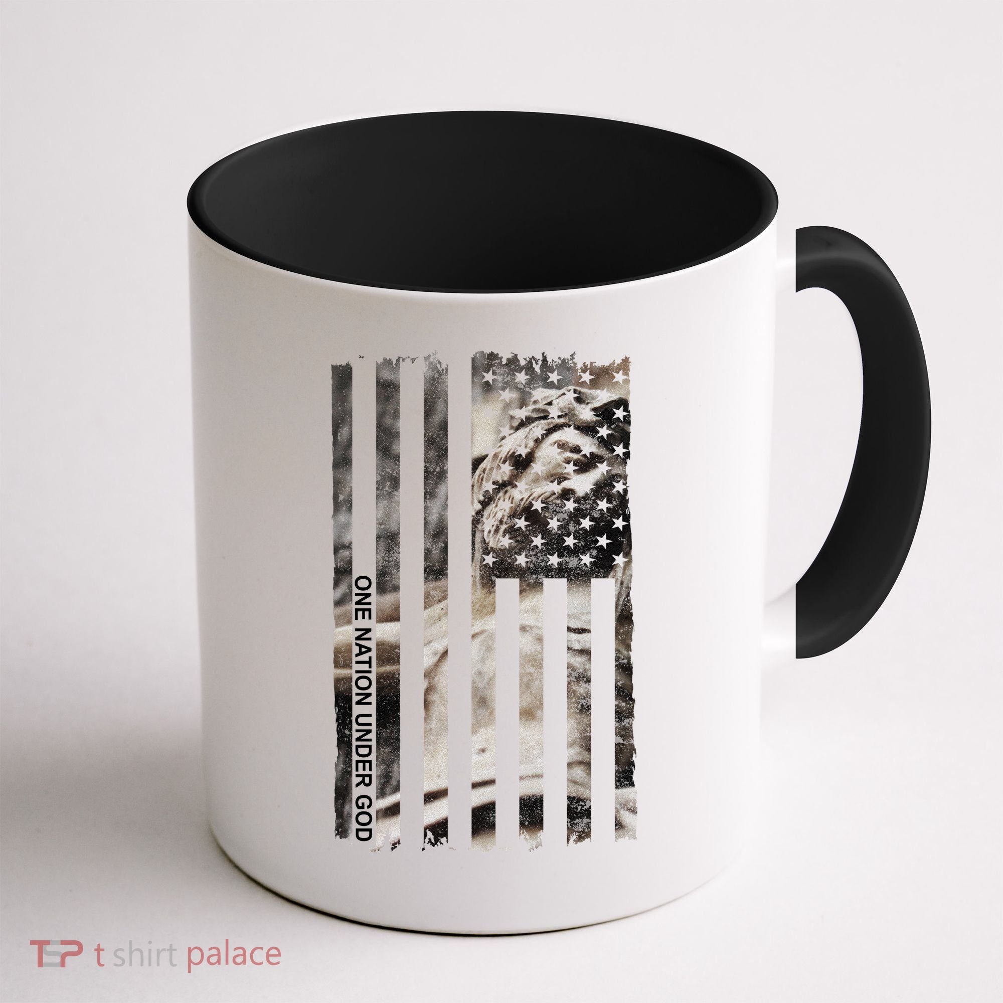 One Nation Under God American Jesus Flag Coffee Mug