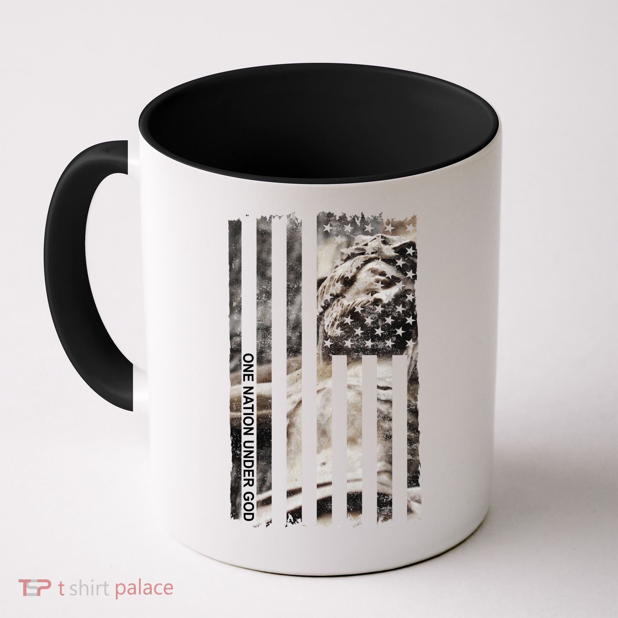 One Nation Under God American Jesus Flag Coffee Mug