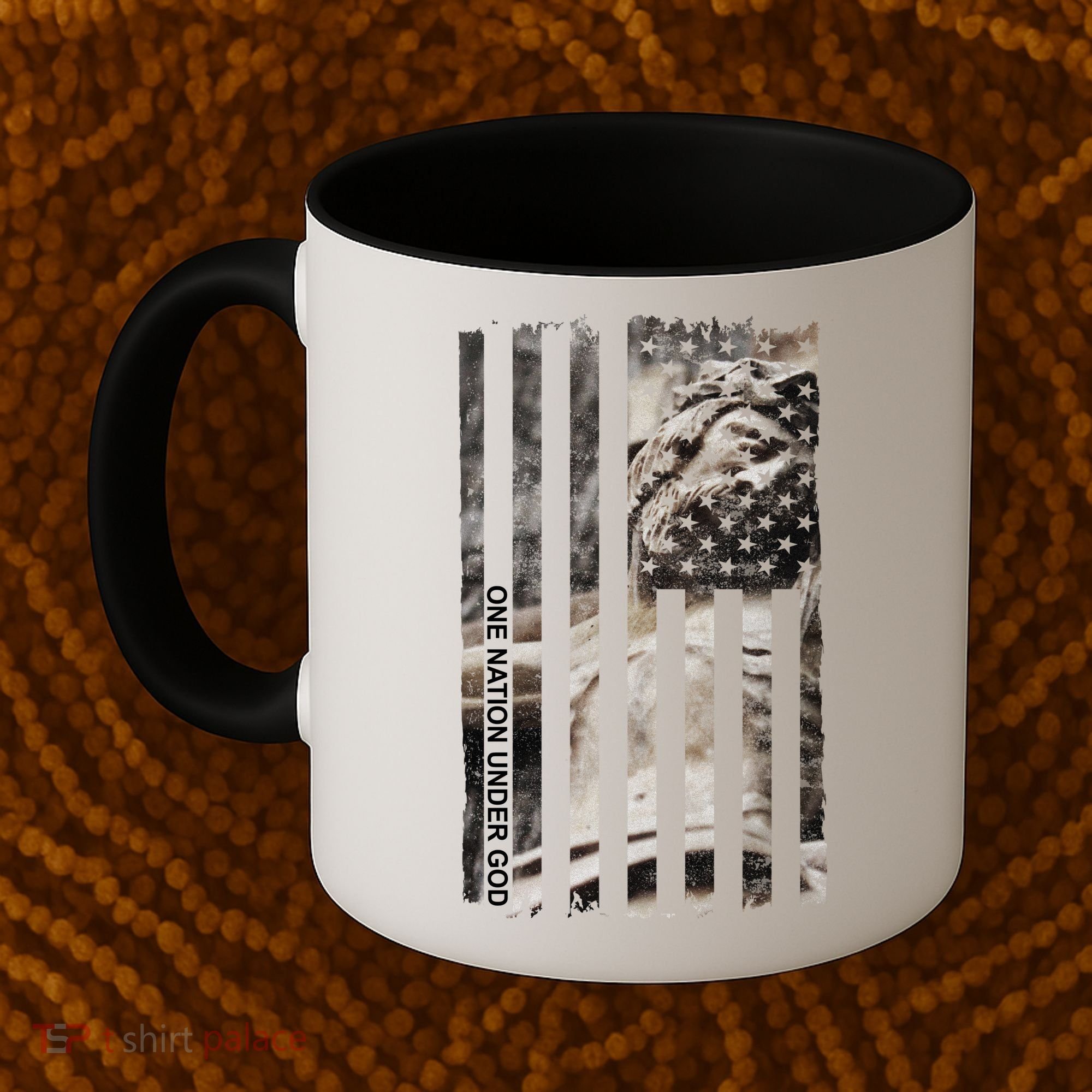 One Nation Under God American Jesus Flag Coffee Mug