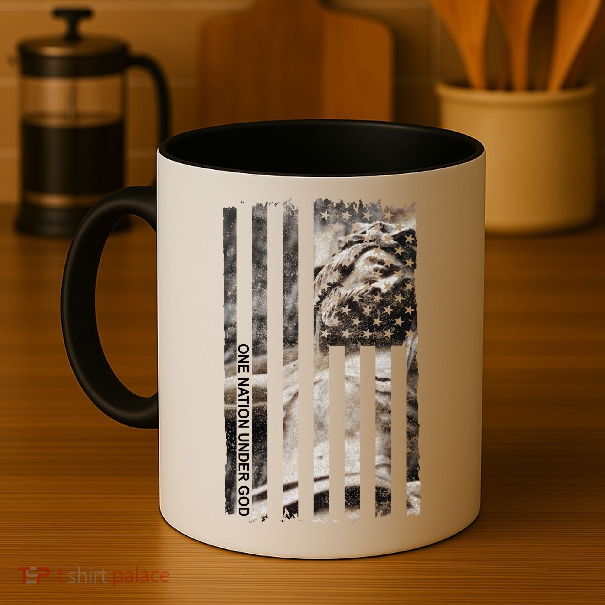 One Nation Under God American Jesus Flag Coffee Mug