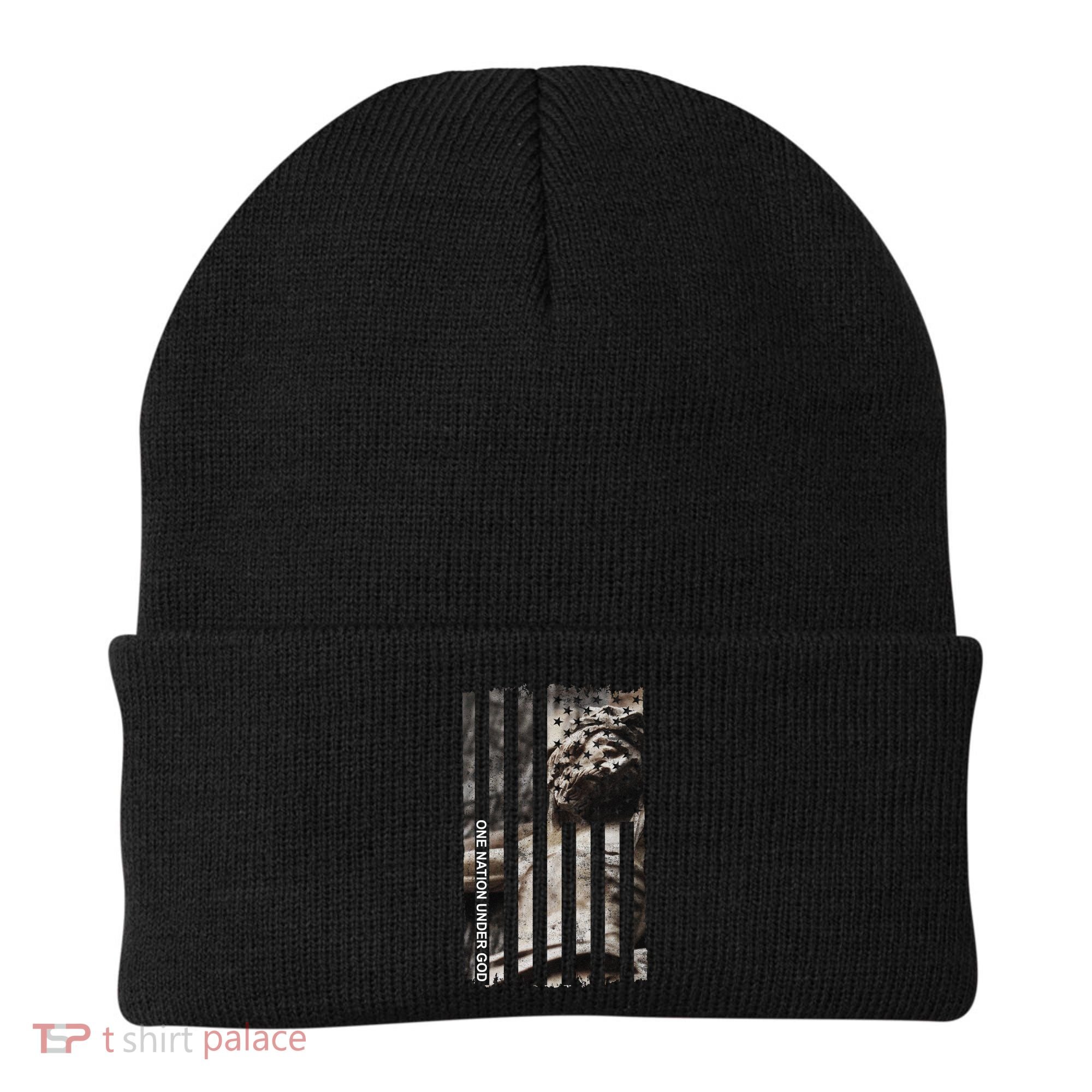 One Nation Under God American Jesus Flag Beanie