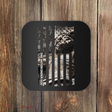 One Nation Under God American Jesus Flag Coaster