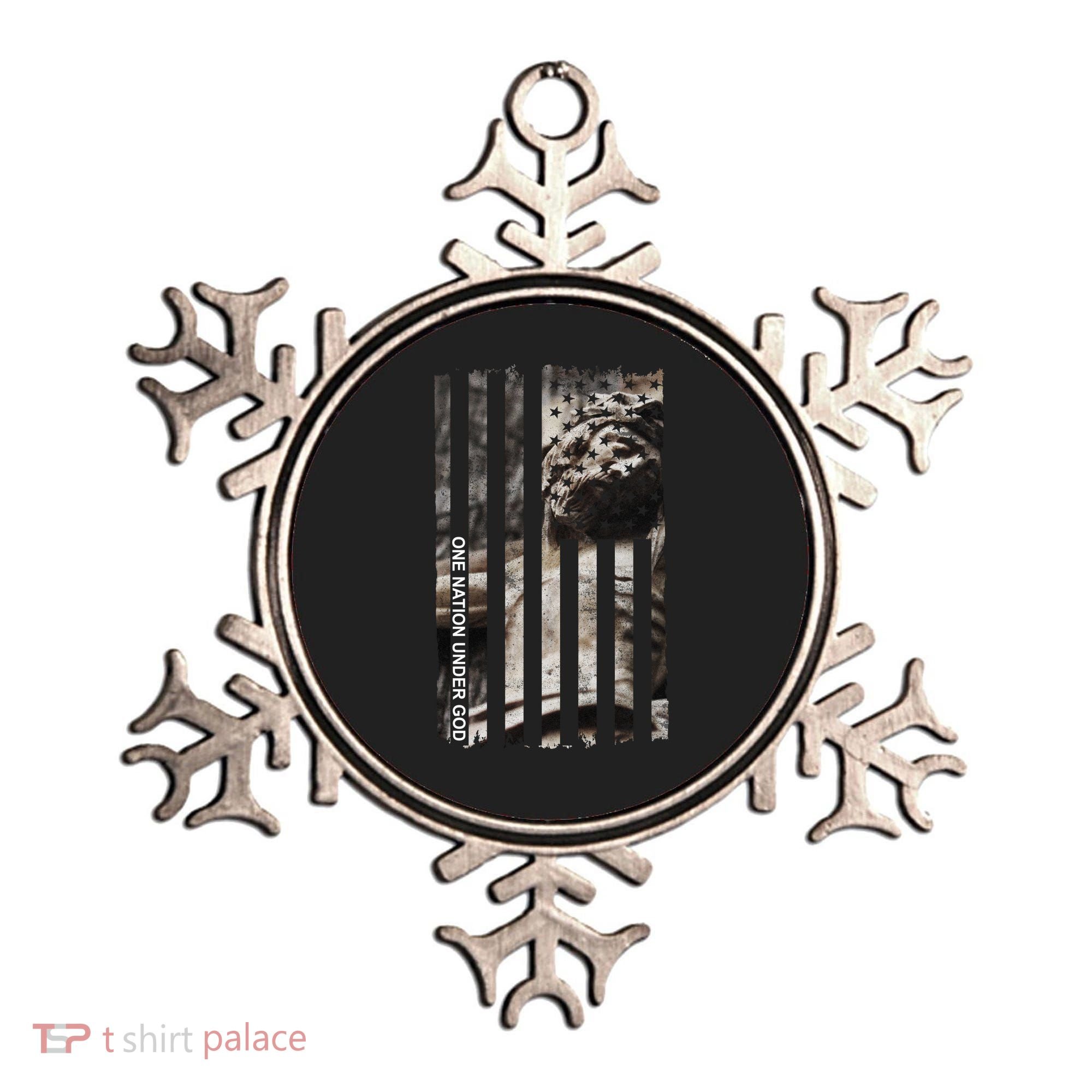 One Nation Under God American Jesus Flag Ornament