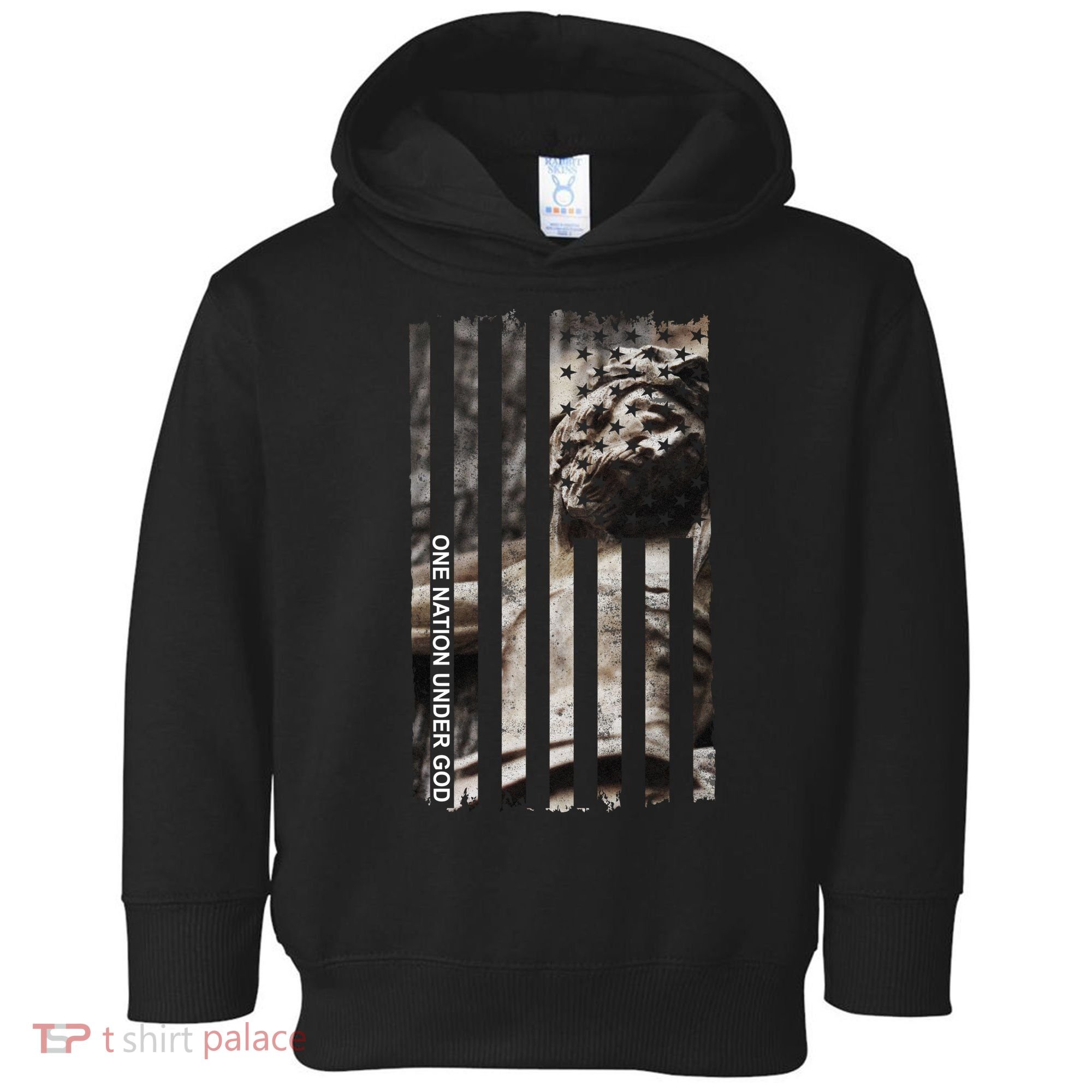 One Nation Under God American Jesus Flag Toddler Hoodie